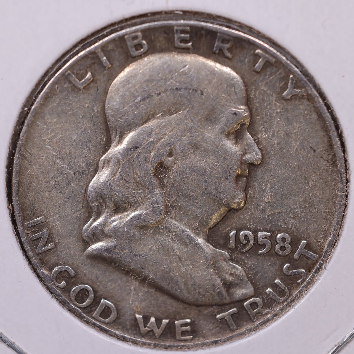 1958-D Ben Franklin Half Dollar