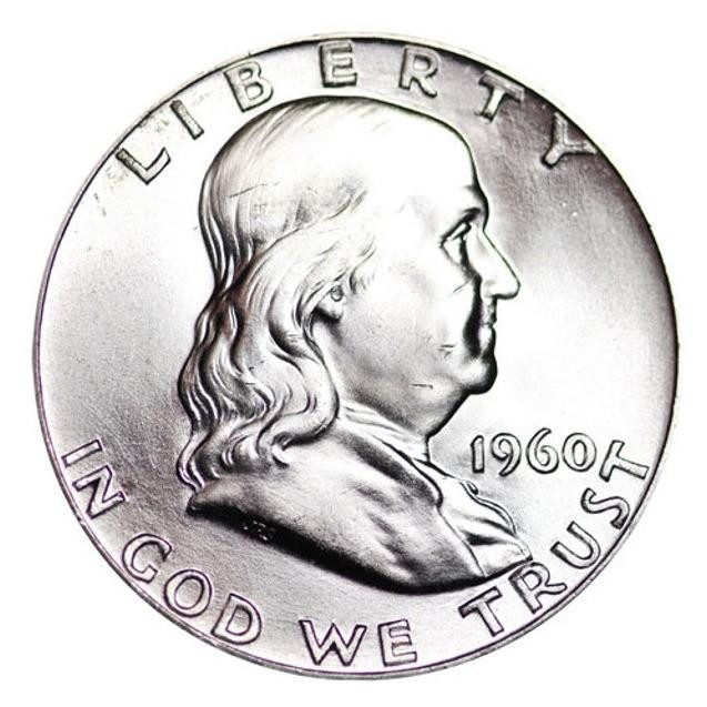 1960 P Ben Franklin Half Dollar